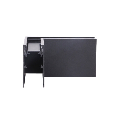 Conector en L horizontal p/riel negro 100x100mm IX4312