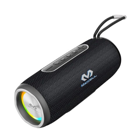 Parlante Bluetooth Portátil Miccell SP40 Recargable Luz RGB Variante Color Negro