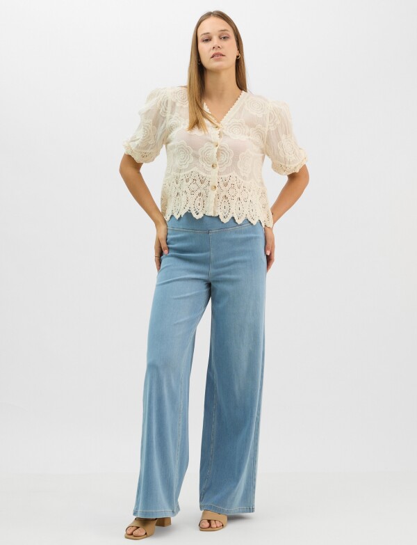 Jegging Estilo Palazzo Con Cintura Elástica JEAN CLARO