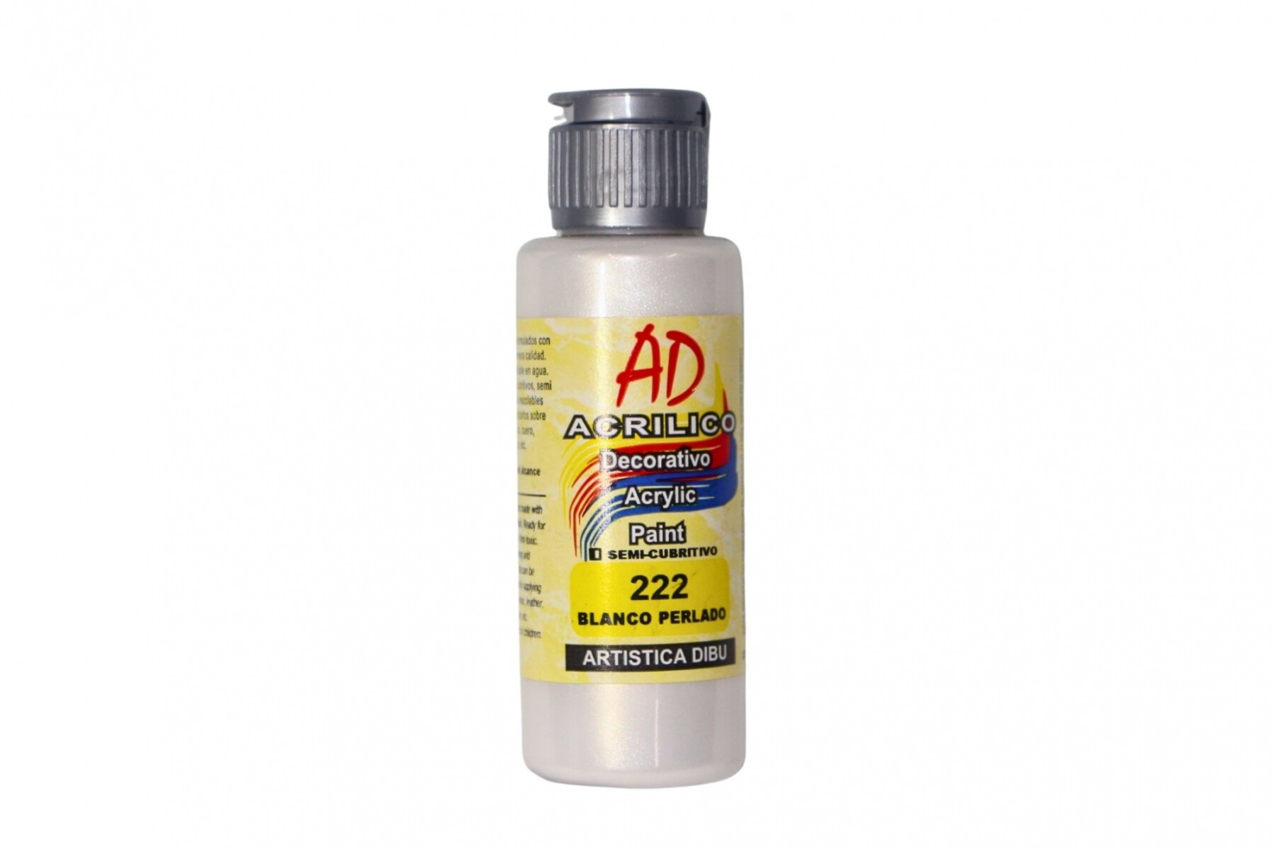 PINTURA ACRILICA ARTISTICA DIBU 60 ML. DIFERENTES COLORES - COLOR BLANCO PERLADO 222 