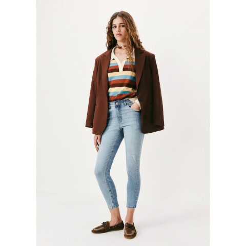 CALCA SKINNY FEM AZUL MEDIO