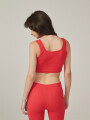 Tops Cavado Coral Rojizo