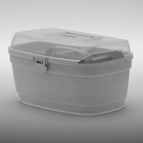 Caja Plástica Organizador Multiuso Mediano Bandeja Divisoria Celeste