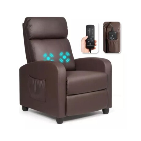Sillon reclinable 1 cuerpo con masajeador y calefaccion - Marrón Sillon reclinable 1 cuerpo con masajeador y calefaccion - Marrón