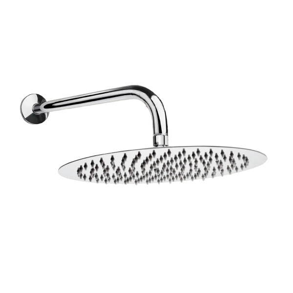 ROSETA REDONDA 30CM ACERO INOXIDABLE + BRAZO Roseta Redonda 30cm Acero Inoxidable + Brazo