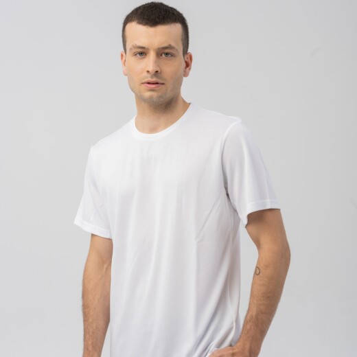 Remera Menpi Alta Calidad Running Hombre Blanco S/C