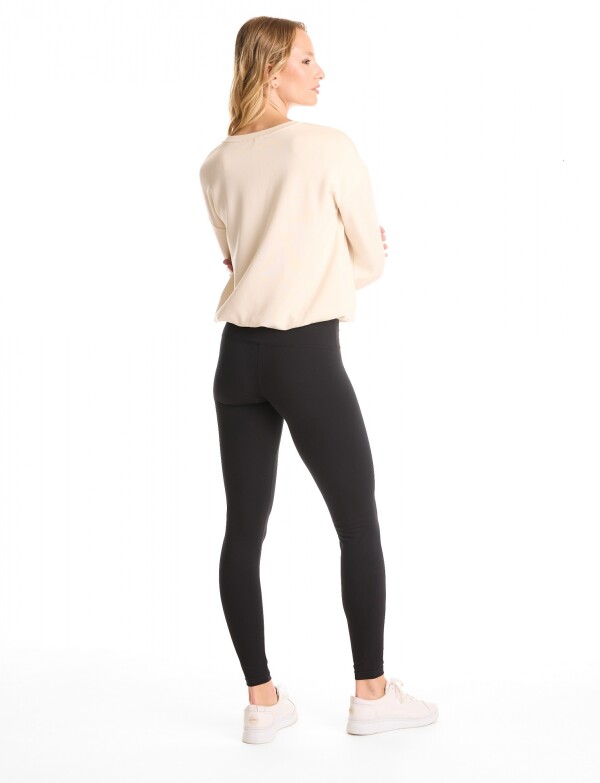 Legging Tiro Alto Algodón Premium NEGRO