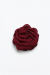 Broche flor tela rojo