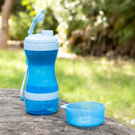 BOTELLA C/DEPÓSITO TREATS PP-BPA-LIBRE AZUL V0103141