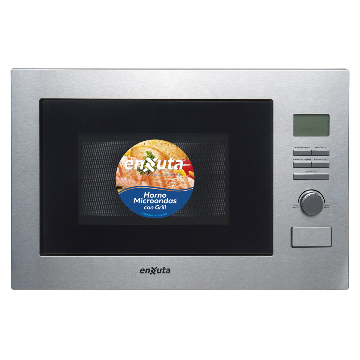 Microondas ENXUTA MOENXE0325DGI 900W Capacidad 25L Con Grill - Plata 