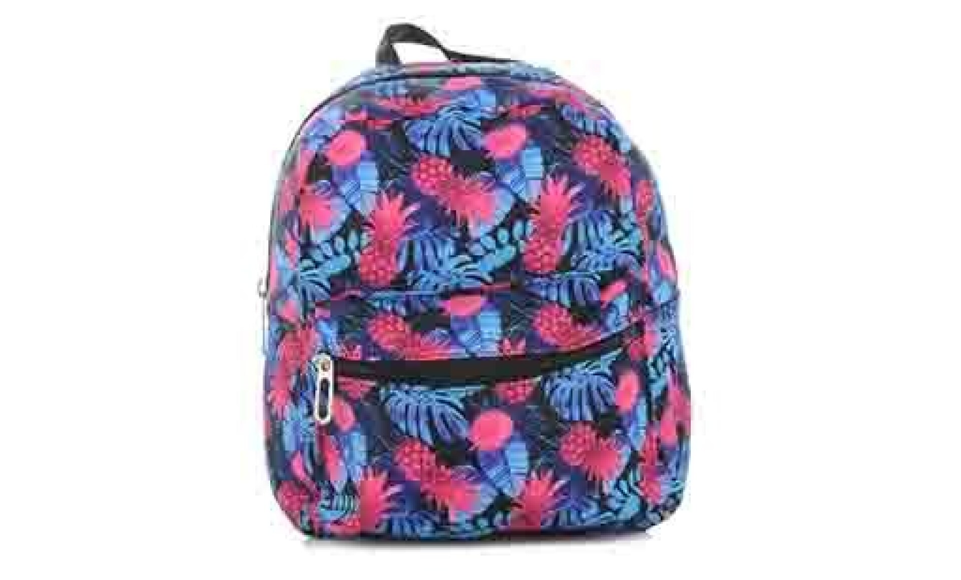 Mochila Miss Carol en tela estampada MICHONNE - Violeta - Ananas 