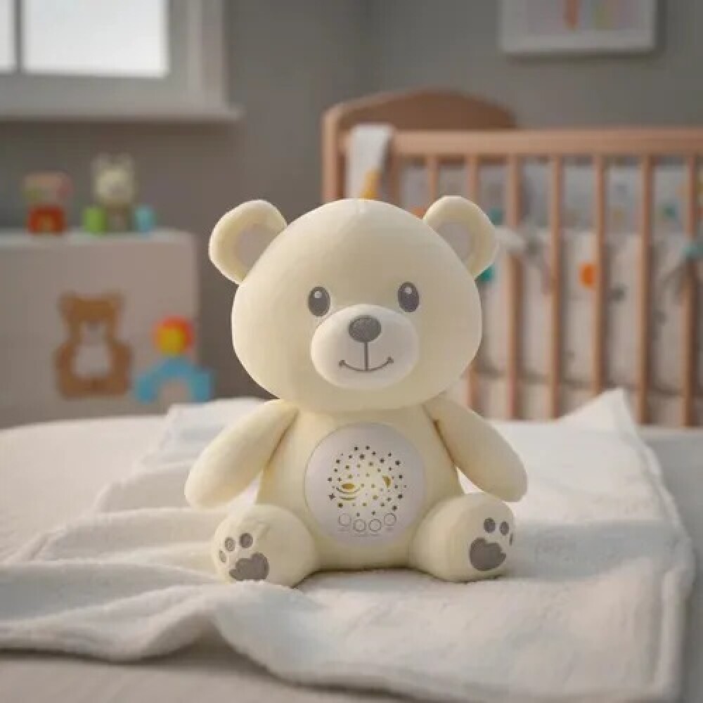 Cunero Proyección Con Luz Y Sonido Osito