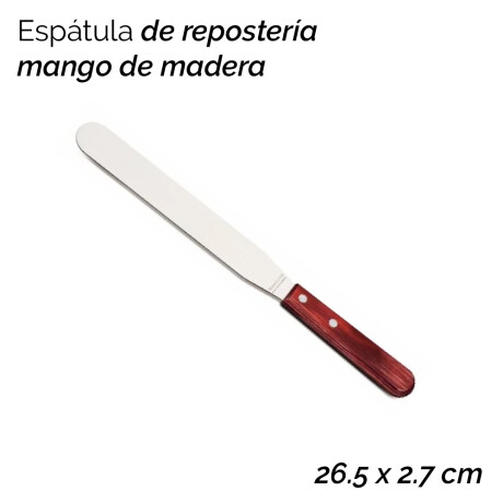 Espatula De Reposteria Mango Madera:26.5*2.7cm Unica