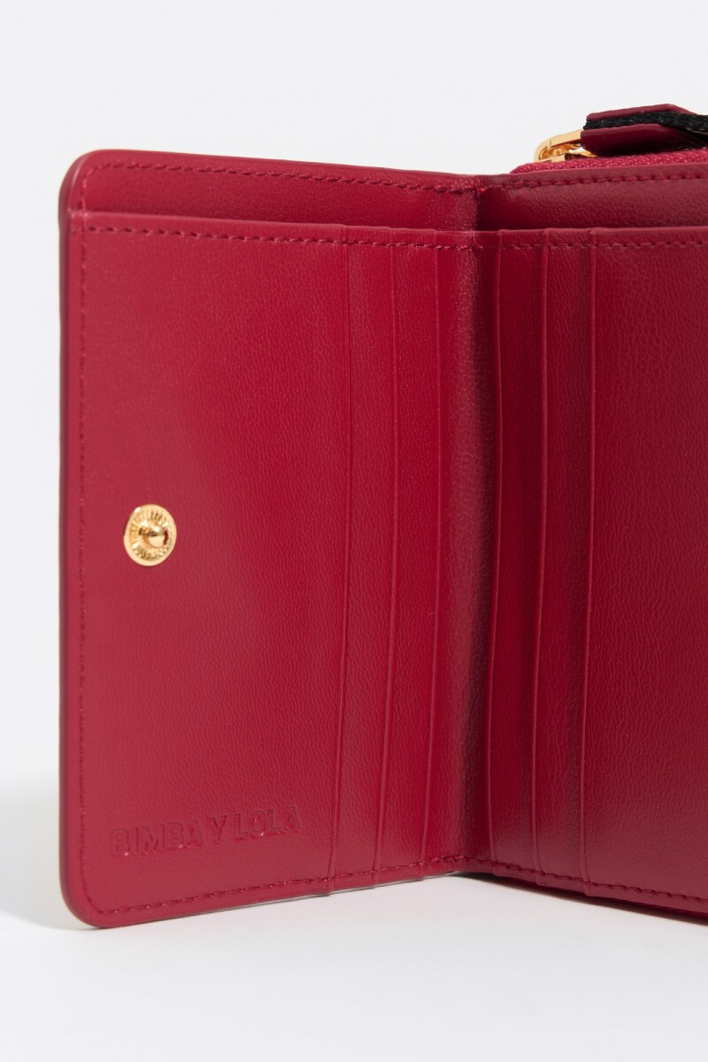 CARTERA SOLAPA PIEL Rojo