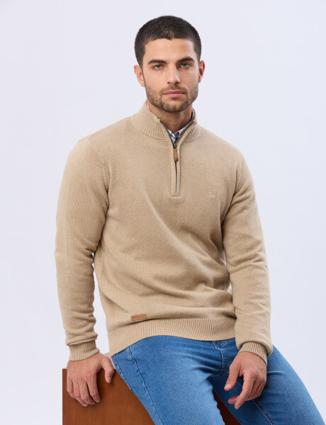 BUZO TEJIDO DE ALGODON Beige
