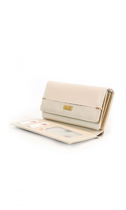 BILLETERA COVERI LARGA BEIGE