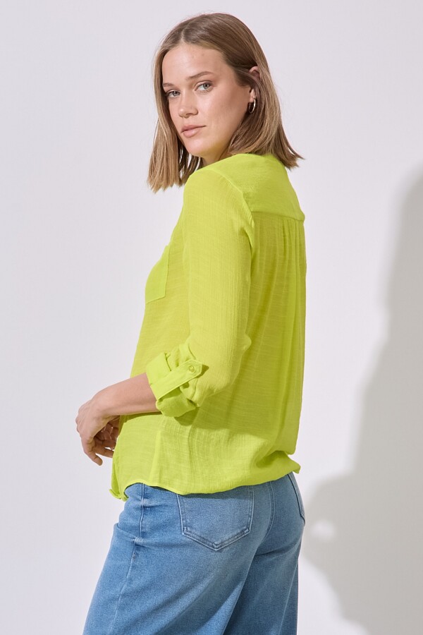 Blusa Botones Nudo VERDE CLARO