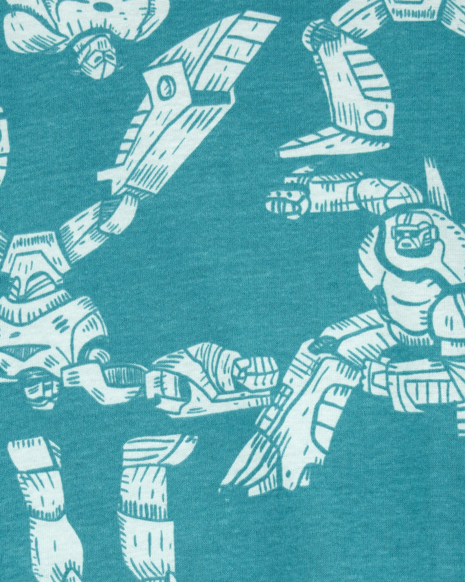 Pijama cuatro piezas de algodón, dos bermudas y dos remeras manga corta diseño robot Pijama cuatro piezas de algodón, dos bermudas y dos remeras manga corta diseño robot