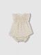 Vestido De Flores Con Smock Piedra