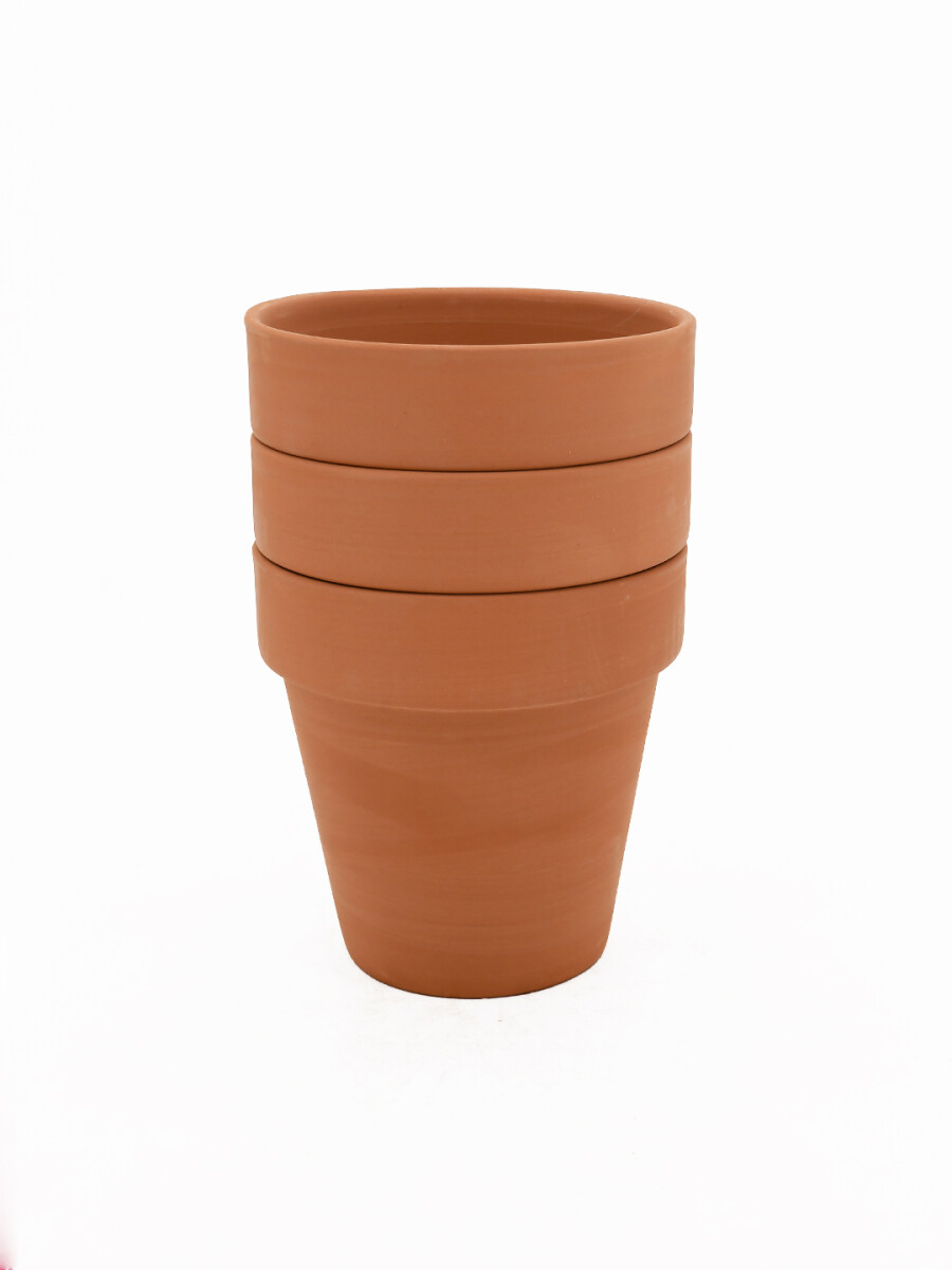 MACETA SET X 3 - TERRACOTA 