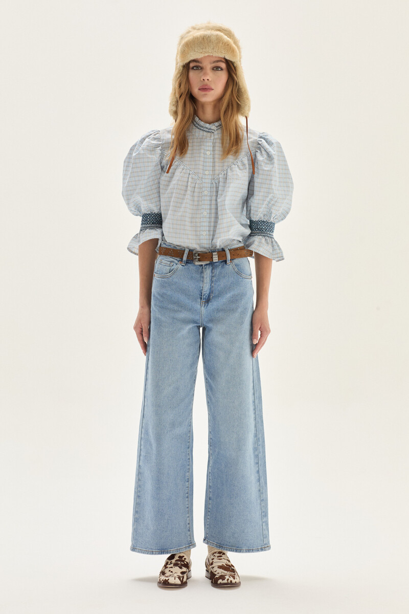 Blusa Helena - Celeste 