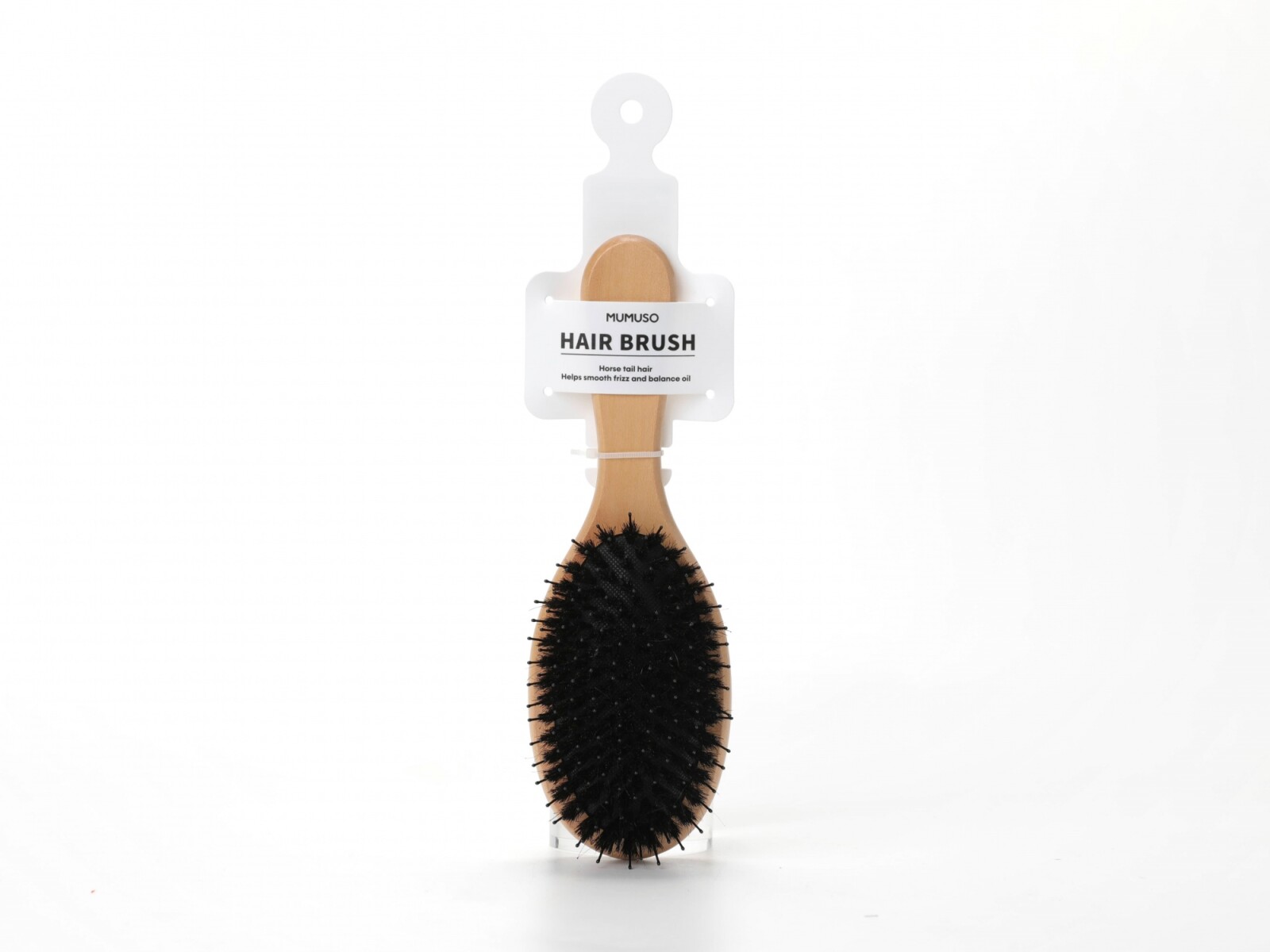 CEPILLO DE PELO DE MADERA OVALADO (PELO DE COLA DE CABALLO) 