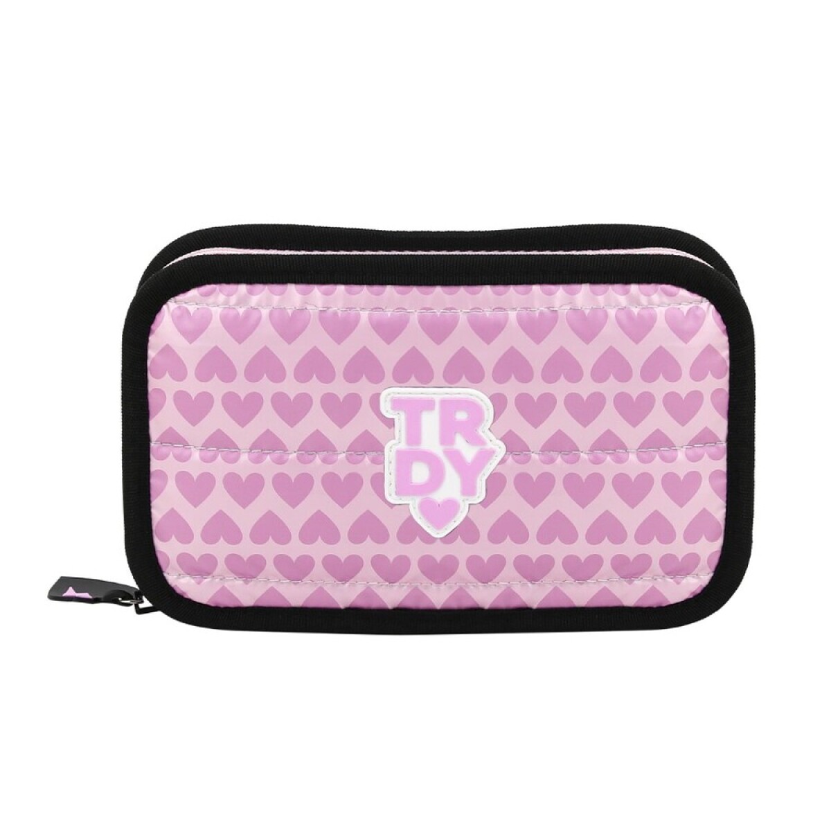 CARTUCHERA TRENDY CORAZONES ROSADO 