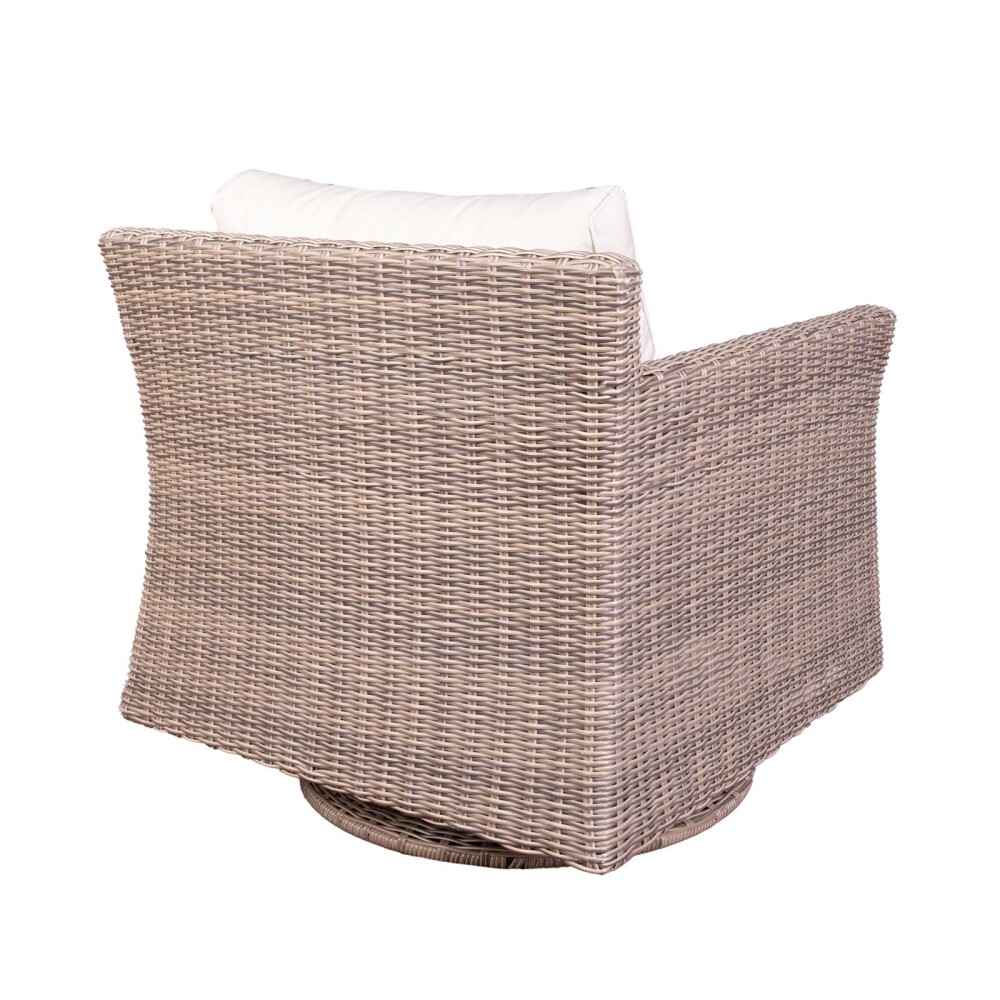 BUTACA GIRATORIA RATTAN-SINTETICO NATURAL-BEIGE COZUMEL