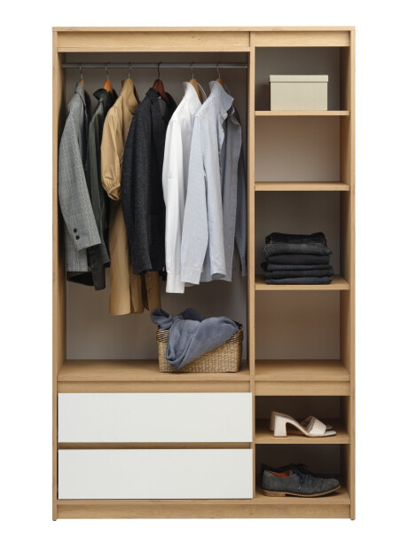 Armario BILLUND 119x193 blanco/roble Armario BILLUND 119x193 blanco/roble