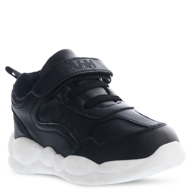 Championes de Niños Push SALVA acordonado con velcro Negro