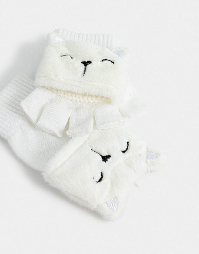 Guantes Infantiles Guantes Infantiles Animalitos - Blanco Crudo