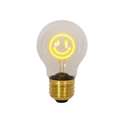Veladora tipo bombilla de luz diseño de sonrisa Veladora tipo bombilla de luz diseño de sonrisa
