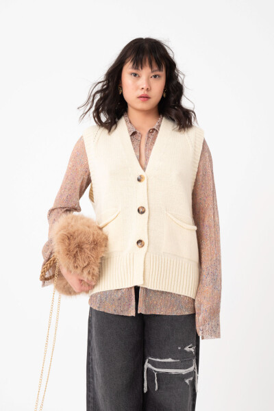 CHALECO TEJIDO Natural