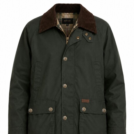 Campera Tipo Encerada Verde Oscuro