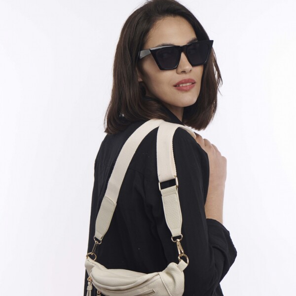 Riñonera con cinta Blanco