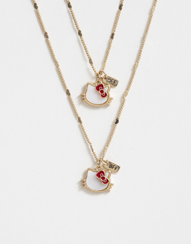 Collares para compartir Set De Collares Bañados En Oro "hello Kitty" - Dorado