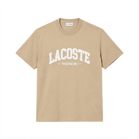 Remera Lacoste Cuello Redondo con Estampa Brown