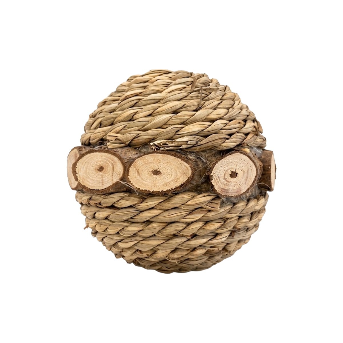 ESFERA RATAN BEIGE DET TRONCO 10CM 