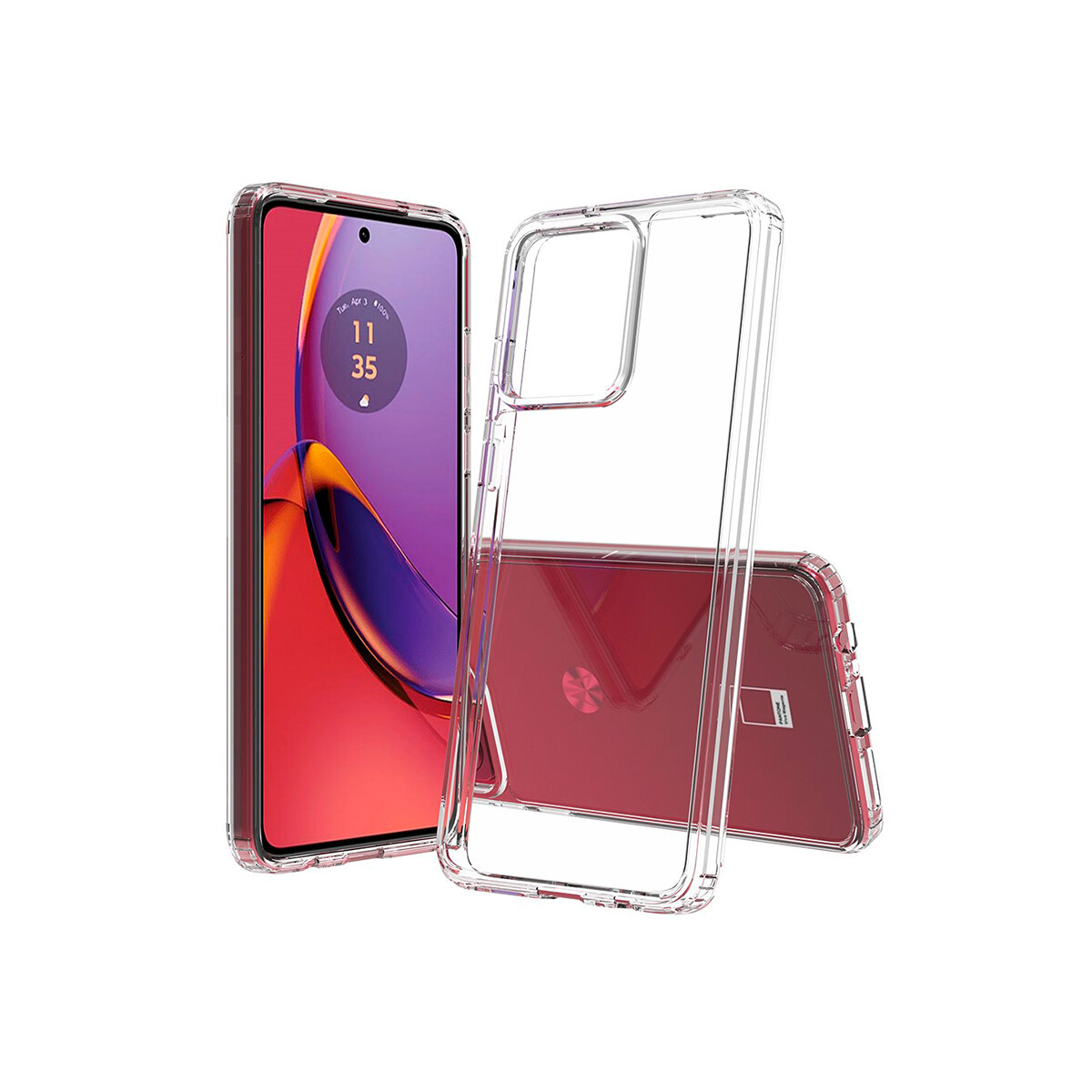 Protector rígido para Motorola Moto G84 transparente 