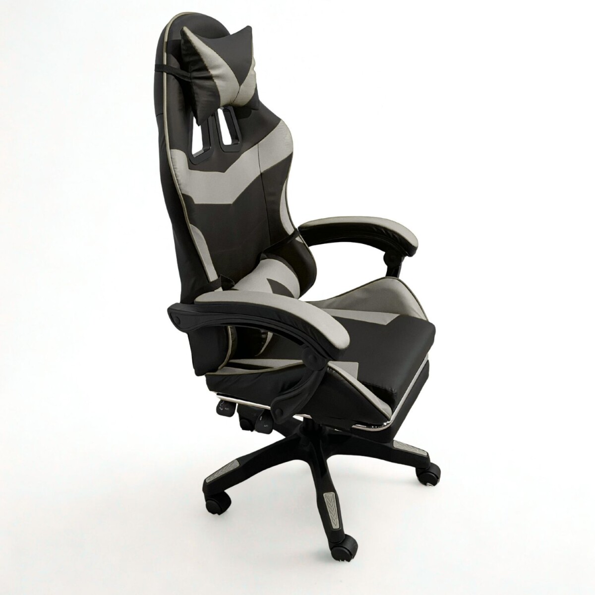 Silla Gamer Lumax Modelo ROM - Negro/Gris 