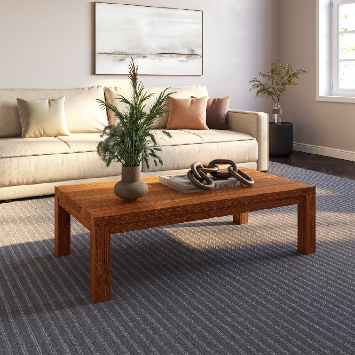 Mesa De Centro Nature Rústico Oscuro 