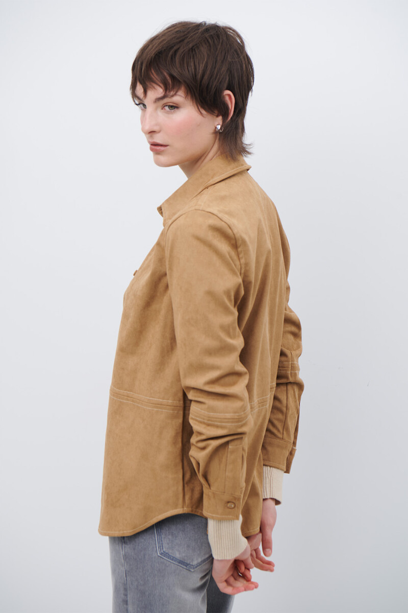 CAMISA SUEDE CARAMELO