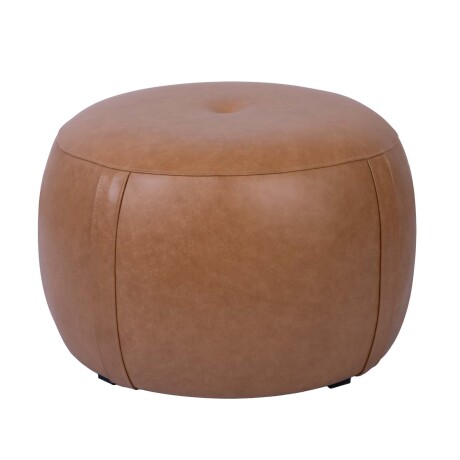 PUFF CUERO MARRON OLTEN CAMEL