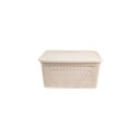 CAJA ORGANIZADORA SIMIL RATTAN 7.5LTS BEIGE CAJA ORGANIZADORA SIMIL RATTAN 7.5LTS BEIGE