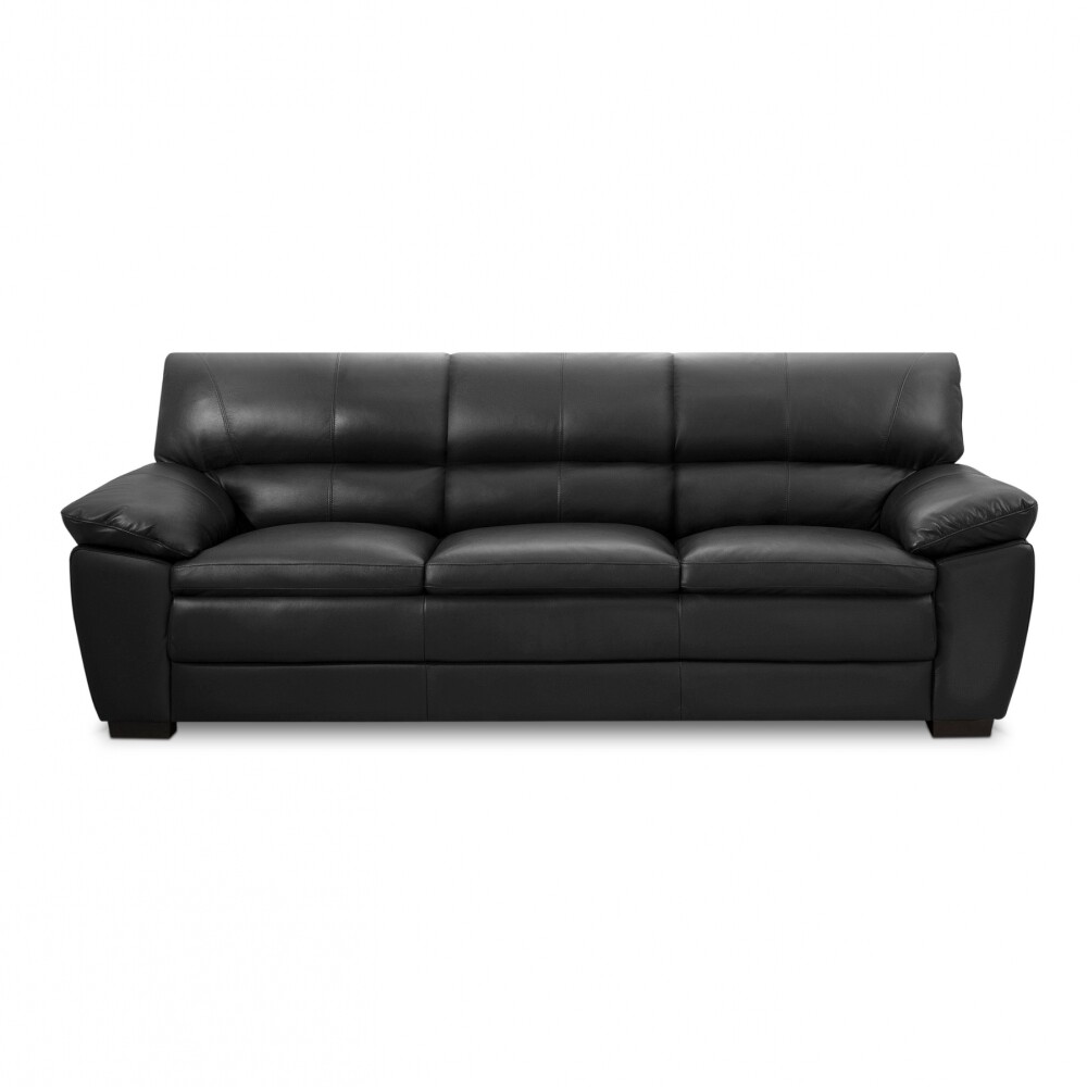 Sillón %100 Cuero - 3 Cuerpos - Premium Negro