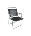 Silla Oversize Mor Aluminio Negro