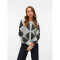 VMDAE LS O-NECK CARDIGAN Light Grey Melange-DGM