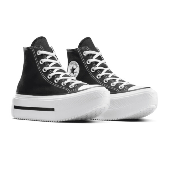 CHUCK TAYLOR ALL STAR LIFT DOUBLE STACK HI BK - CONVERSE NEGRO/BLANCO