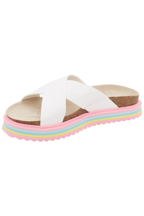 Sandalias sin talón, diseño con suela arcoíris Sin color