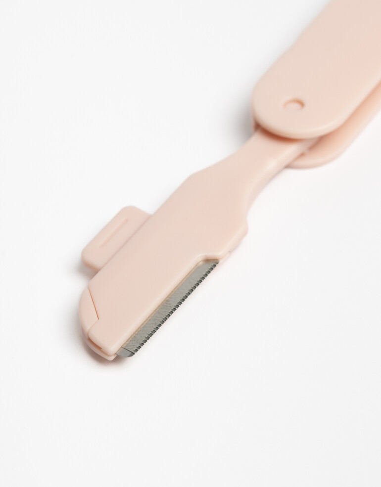 Complementos de cosmética para rostro Herramientas faciales Bisturí Facial Plegable - Rosa Polvo